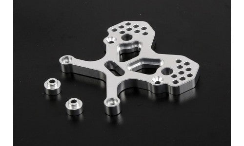 Adjustable CNC Alloy Front Suspension Mount - SILVER | Rovan Sports