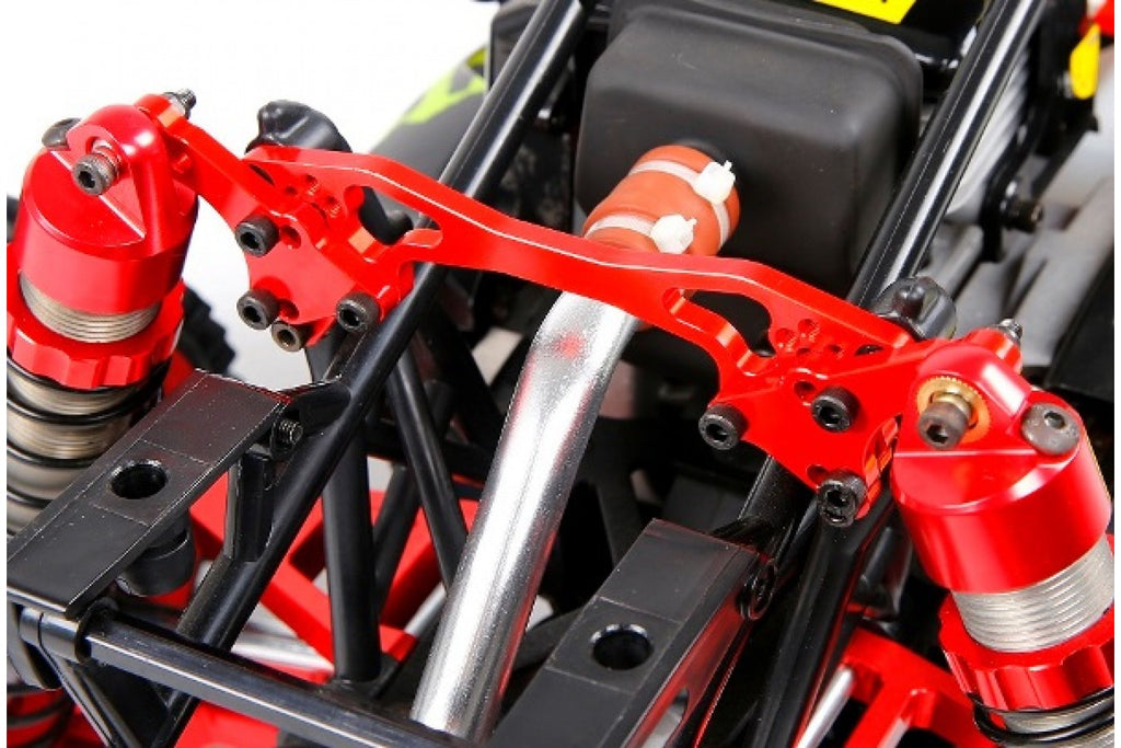 Adjustable CNC Rear Shock Mount - RED | Rovan Sports