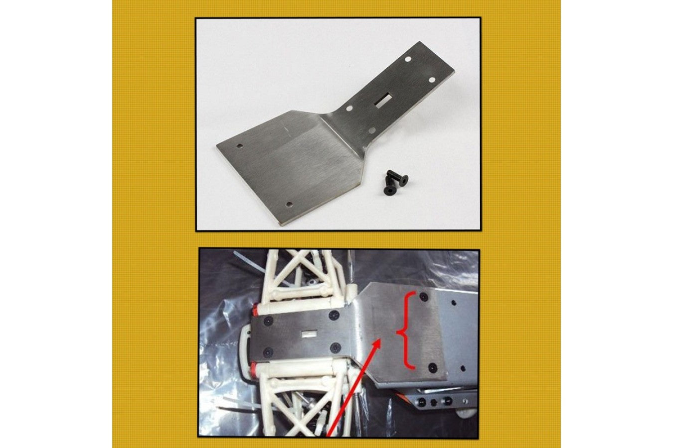 Chassis Strengthening Plate 2mm POLISHED | EZR
